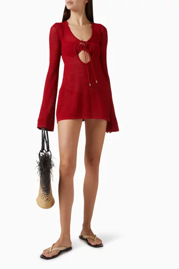 فستان مونتيغو طويل برباط