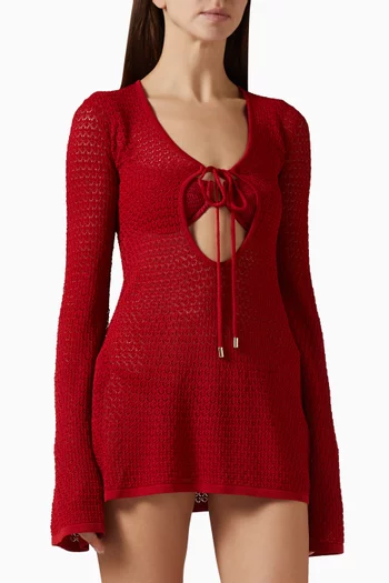 فستان مونتيغو طويل برباط