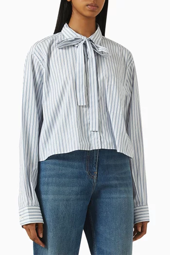 Striped Shirt in Cotton-poplin