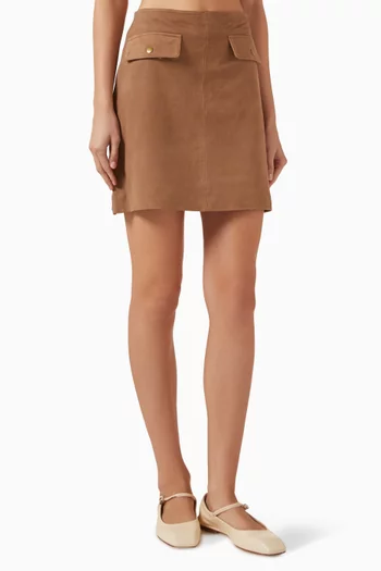 Yassuda Mini Skirt in Leather