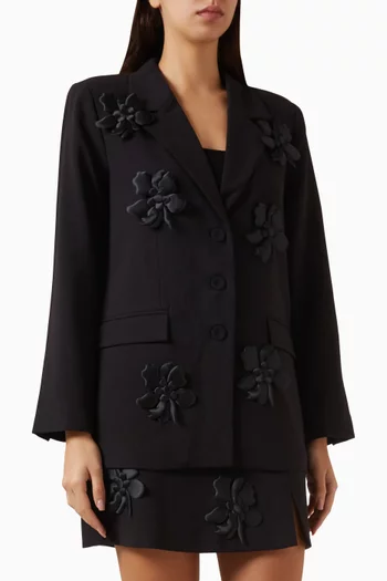 Yasflisra 3D Floral Blazer