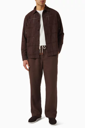 قميص اكسل بنمط جاكيت قطن