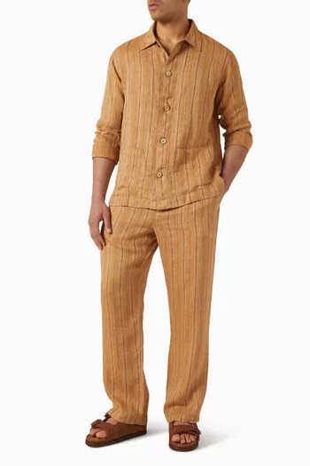 Gabriel Stripe Wide-leg Pants