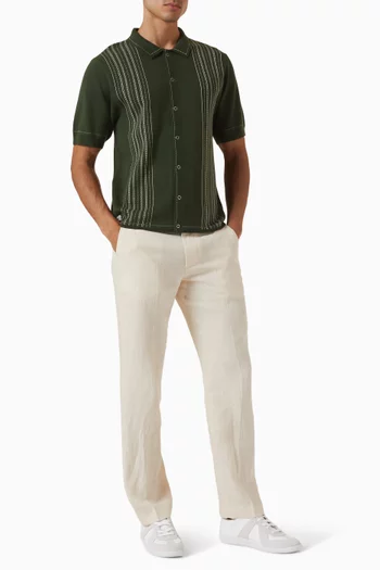 Accolades Knitted Shirt in Cotton