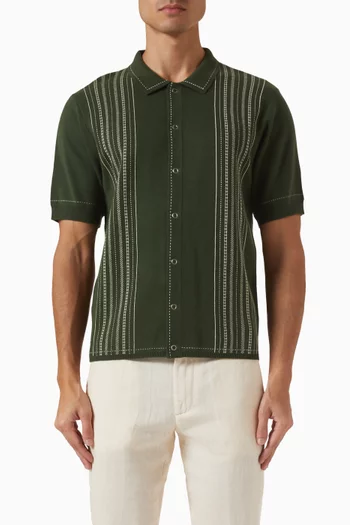 Accolades Knitted Shirt in Cotton
