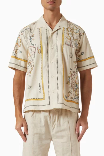 Ex Libris Cuban Shirt in Cotton Ripstop