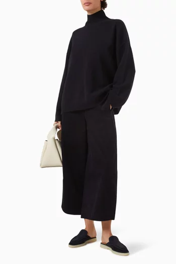 Funnel-neck Sweater in Cashmere