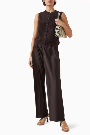 Wide-leg Pants in Satin
