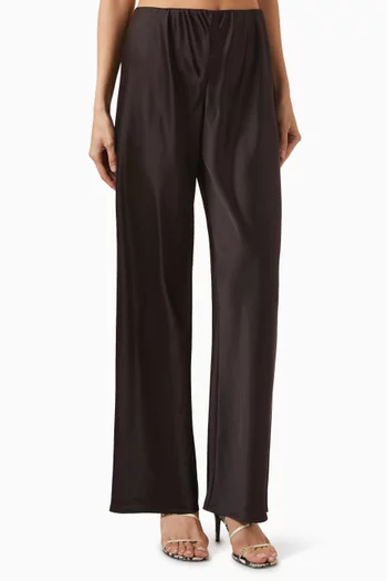Wide-leg Pants in Satin