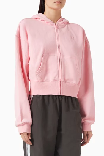 كنزة ادفنتشر بغطاء رأس وسحّاب قطن عضوي