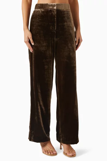Wide-leg Pants in Velvet