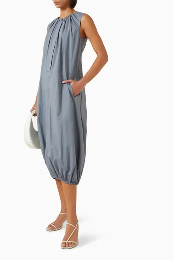 Bubble-hem Midi Dress