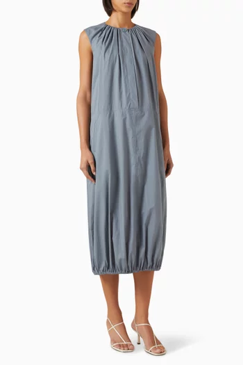Bubble-hem Midi Dress