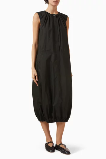 Bubble-hem Midi Dress