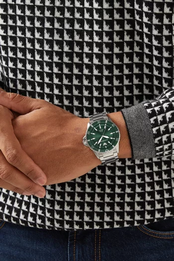 World Explorer Solar-powered Three-hand Watch, 42mm
