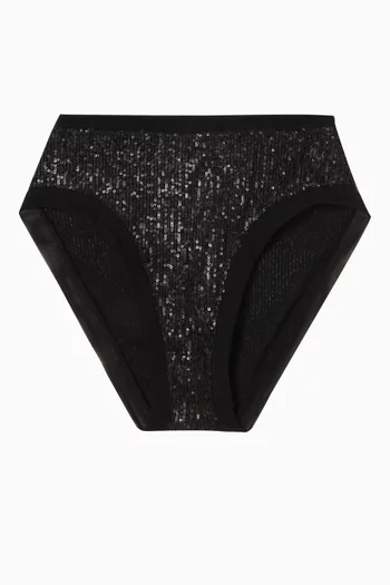 Sequin-embellished Bikini Briefs