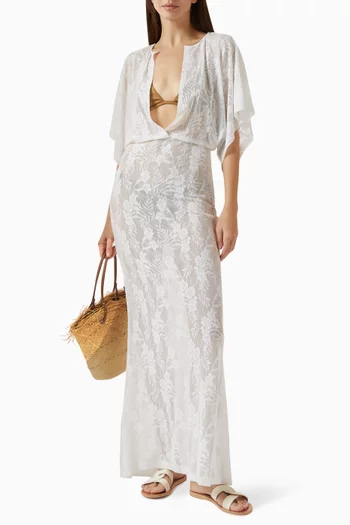 فستان سهرة أوبي دانتيل مطاطي