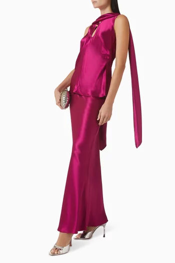 بلوزة شارو بوشاح ستان