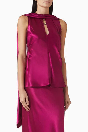 بلوزة شارو بوشاح ستان