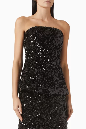 بلوزة بيبسون مطرزة بالترتر