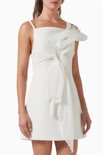 فستان كروكومب قصير كريب صيني