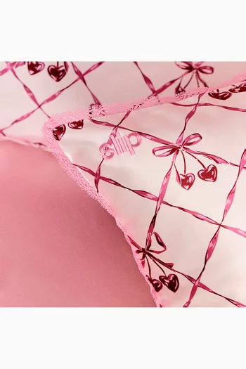 Sweet Cherry Silk Queen Pillowcase