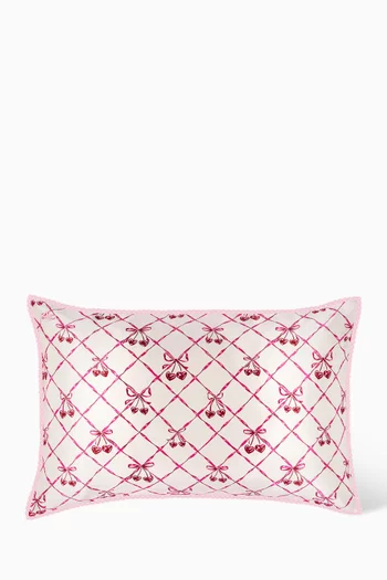 Sweet Cherry Silk Queen Pillowcase