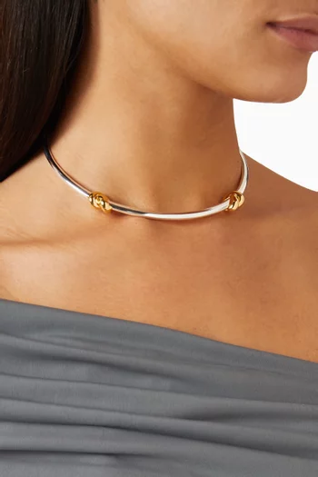 x Lucy Williams Knot Torque Necklace in 18kt Gold-plated Silver