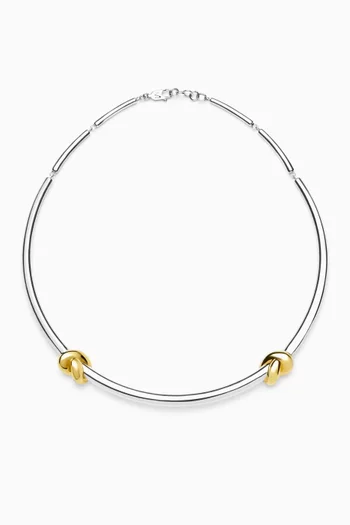 x Lucy Williams Knot Torque Necklace in 18kt Gold-plated Silver