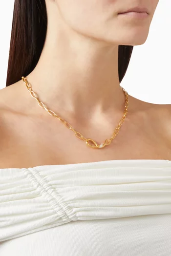 Molten Snow Paperclip Chain Necklace