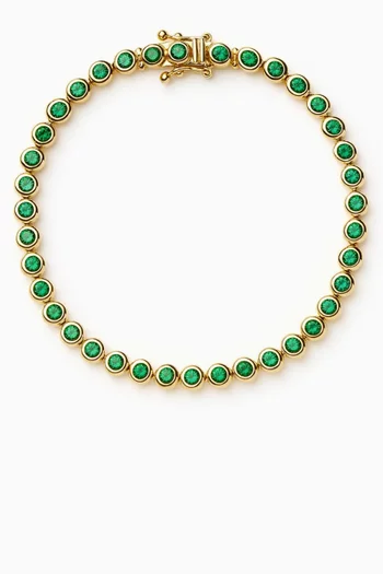 Tennis Round Bracelet in 18kt Gold Vermeil