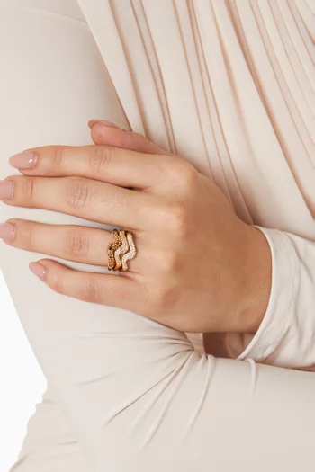 Molten Snow Stacking Rings in 18kt Gold Vermeil, Set of 3