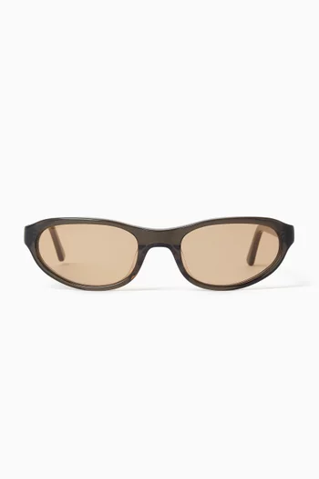 Naomi Oval Sunglasses in Acetate