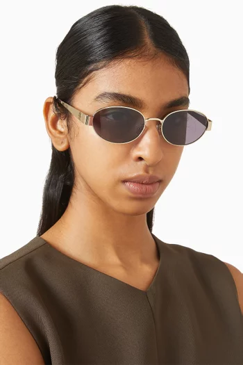 Miller Oval Sunglasses in Metal