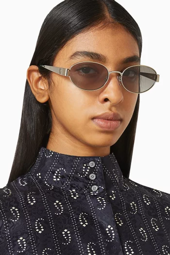Miller Oval Sunglasses in Metal