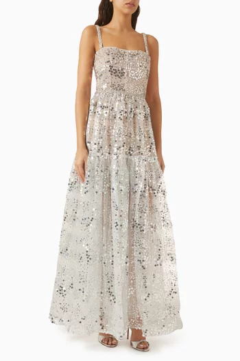 Midnight Sequin-embellished Gown in Tulle