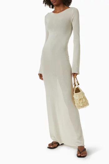 فستان هيلاري طويل نسيج قطن