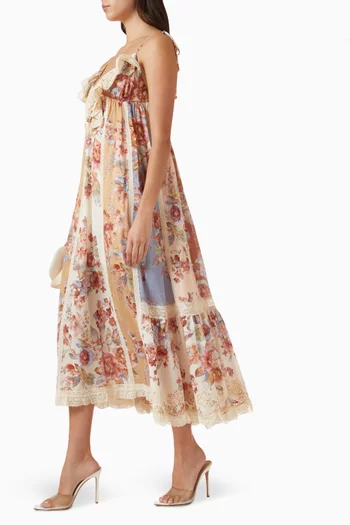 Awaken Lace-trim Dress in Cotton