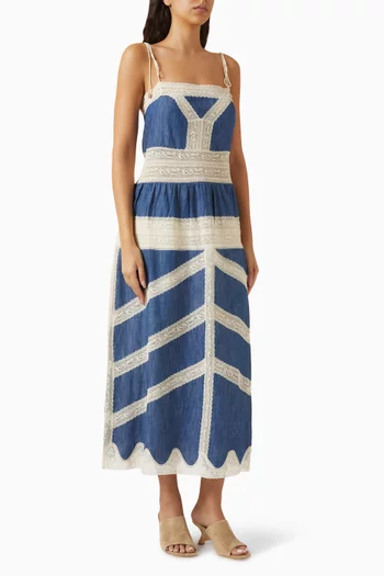 فستان اويكن سهل الارتداء دينم