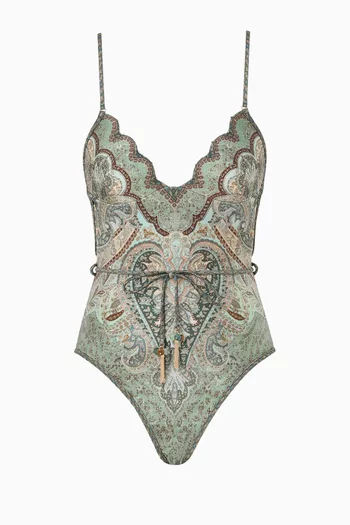 Wanderlust Scallop One-piece Swimsuit