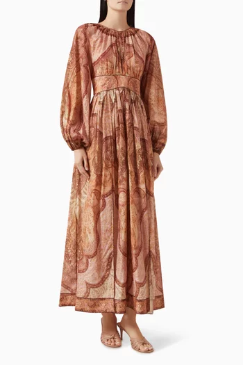 Wanderlust Midi Dress in Cotton Blend