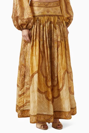 تنورة واندرلست طويلة مزيج قطن