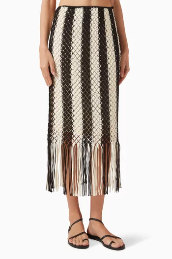 Wanderlust Macrame Skirt in Cotton
