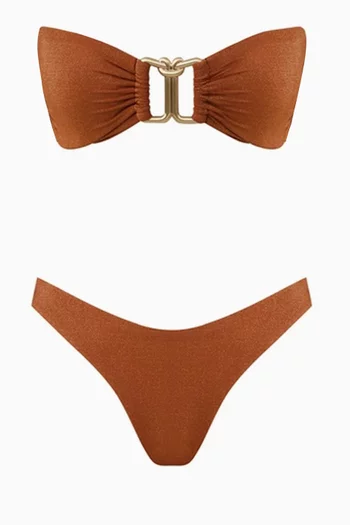 Daylight Metallic-trim Bikini Set