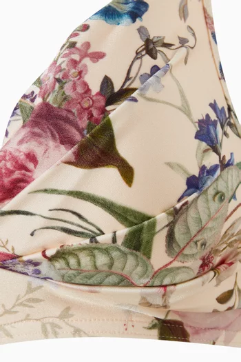 طقم بيكيني بيشنس بفتحة رقبة عميقة وطيّات