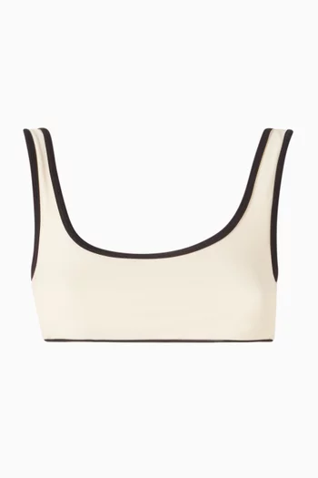 Rounded Edges Matte Bikini Top