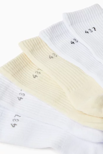 طقم جوارب بشعار الماركة مزيج قطن، 3 قطع