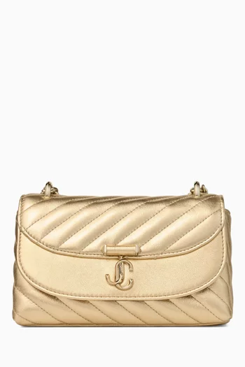 Small Curve Crossbody Bag in Metallic Nappa