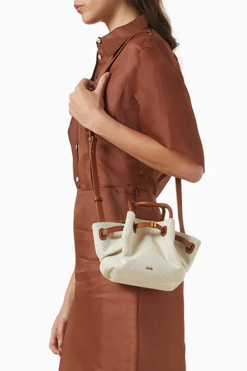 Hana Mini Tote Bag in Canvas & Leather