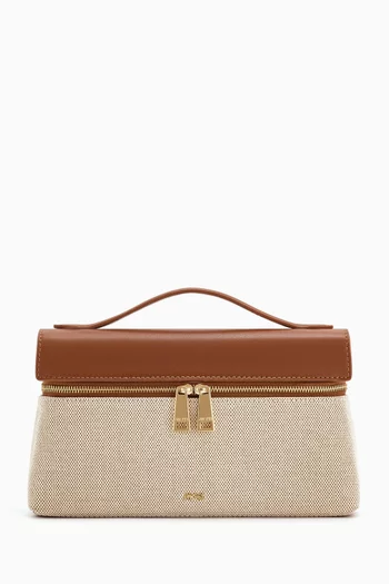 Thea Top Handle Bag in Canvas & Vegan Leather